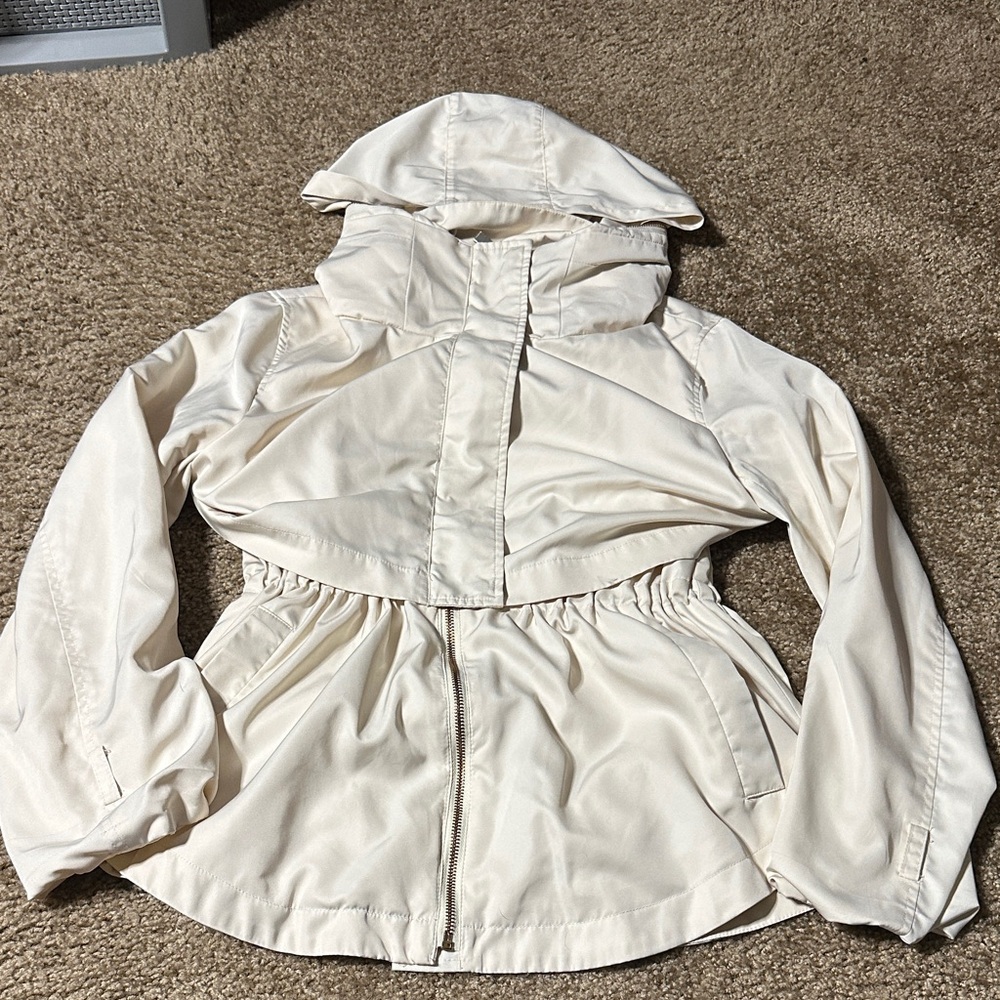 Zara Cream Hooded Jacket